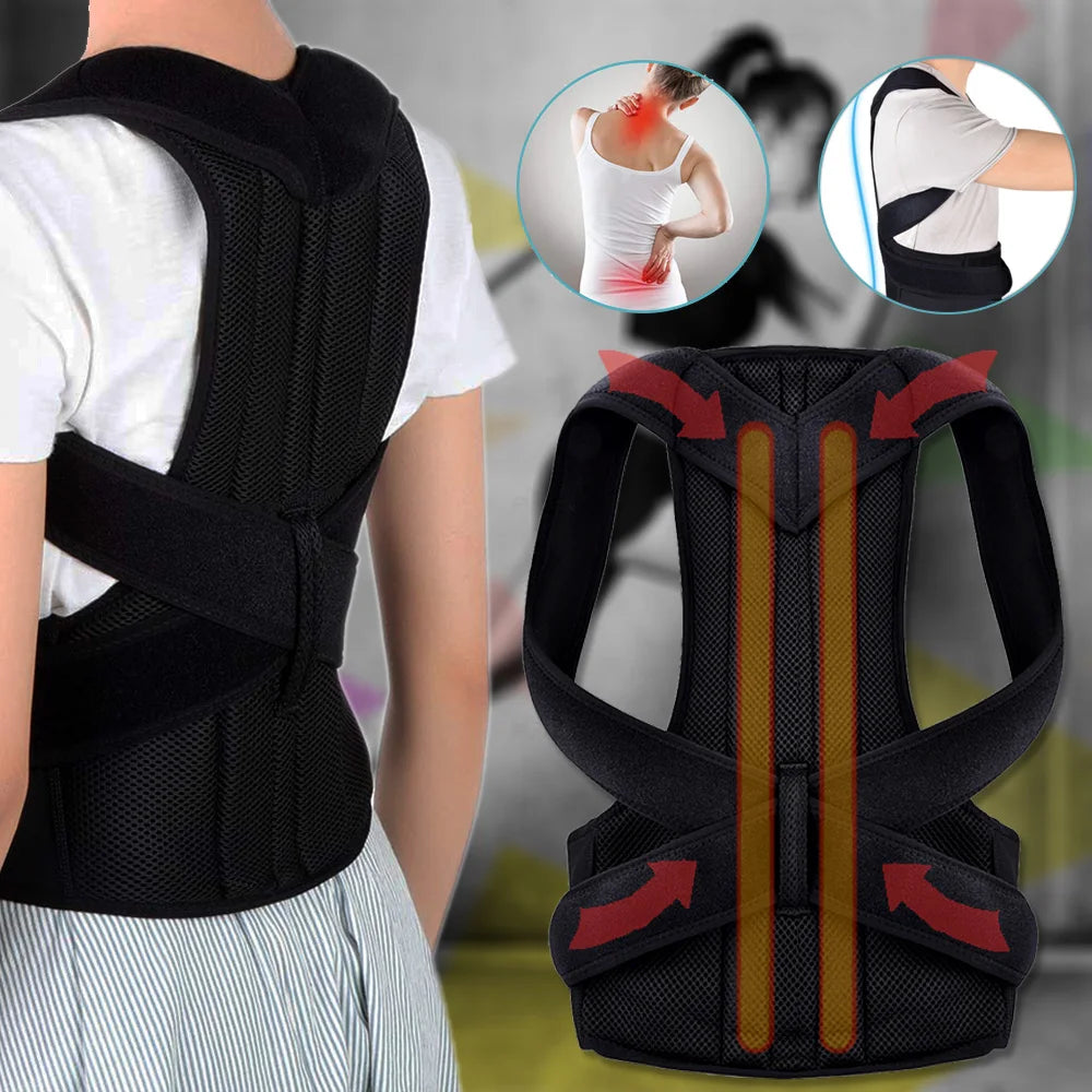 Adjustable Back Posture Corrector Brace – Upper & Lower Back Support for Everyday Posture