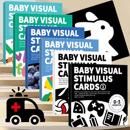 Montessori High Contrast Vision Cards – Black & White Baby Learning Cards