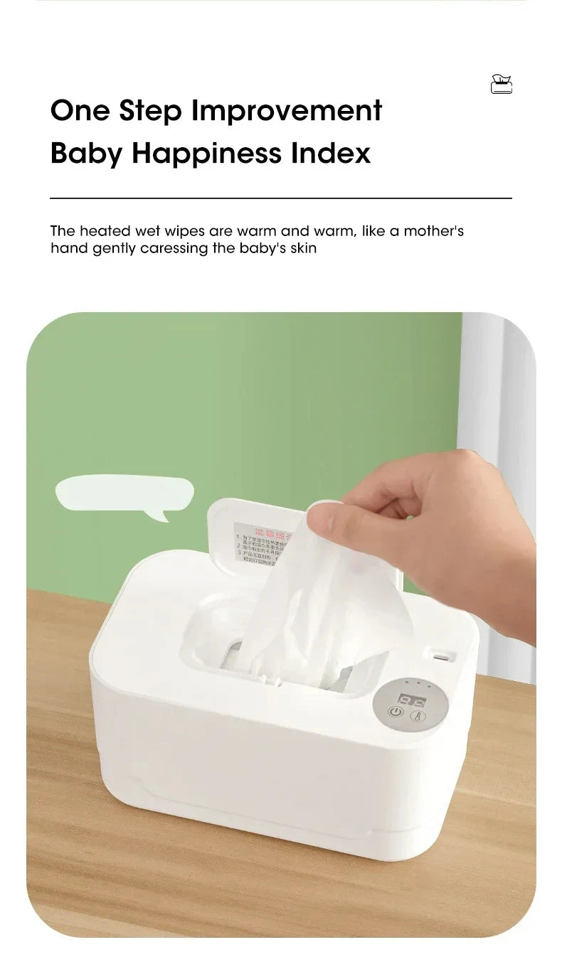 Portable Baby Wipe Warmer with LED Temperature Display