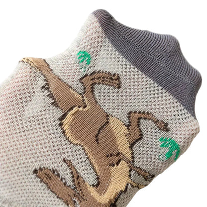 5 Pairs Boys' Dinosaur Socks – Soft & Breathable (4 sizes available)