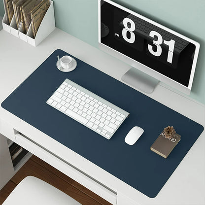 PU Leather Desk Mat – Waterproof Office Desk Protector & Large Mouse Pad (60 × 30cm)