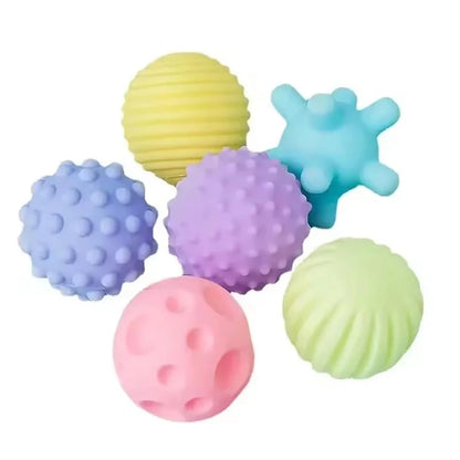 6-Piece Baby Sensory Ball Set – Soft Textured Touch & Grip Toys