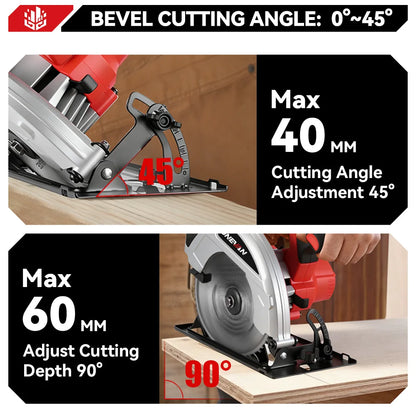 4000W Cordless Circular Saw – 7 Inch Brushless Power Tool