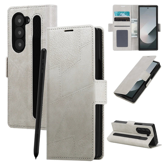 Flip Leather Phone Case for the Samsung Galaxy Z Fold7 (2 colours available)