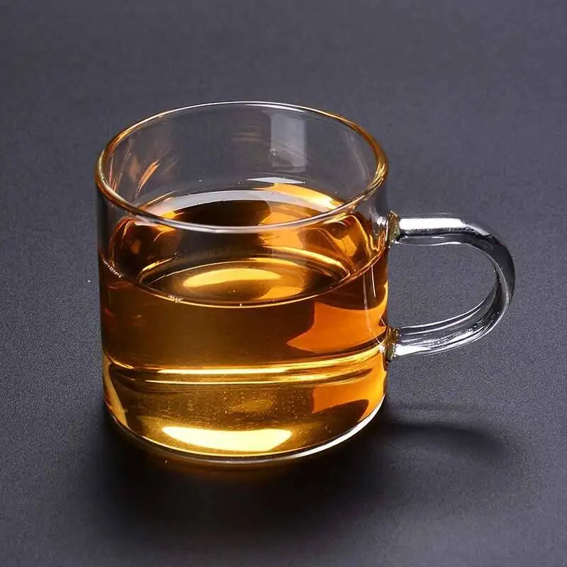 6-Piece Heat-Resistant Glass Tea Cup Set – 100ml Thickened Espresso & Coffee Cups