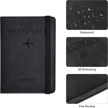 RFID Passport & Travel Wallet – PU Leather Organiser with Card & Document Storage
