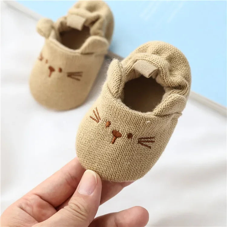 Baby First Walker Shoes – Cute Animal Ear Soft Sole Crib Shoes (0–18 Months)