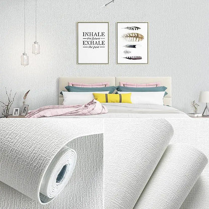 3D Linen Waterproof Self-Adhesive Wall Paper (5 colours available)