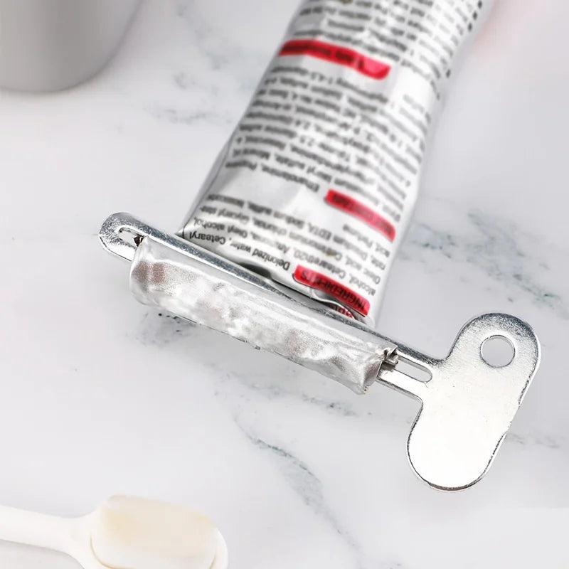 Stainless Steel Toothpaste Tube Squeezer – Rotating Dispenser for Creams, Cosmetics & Paint