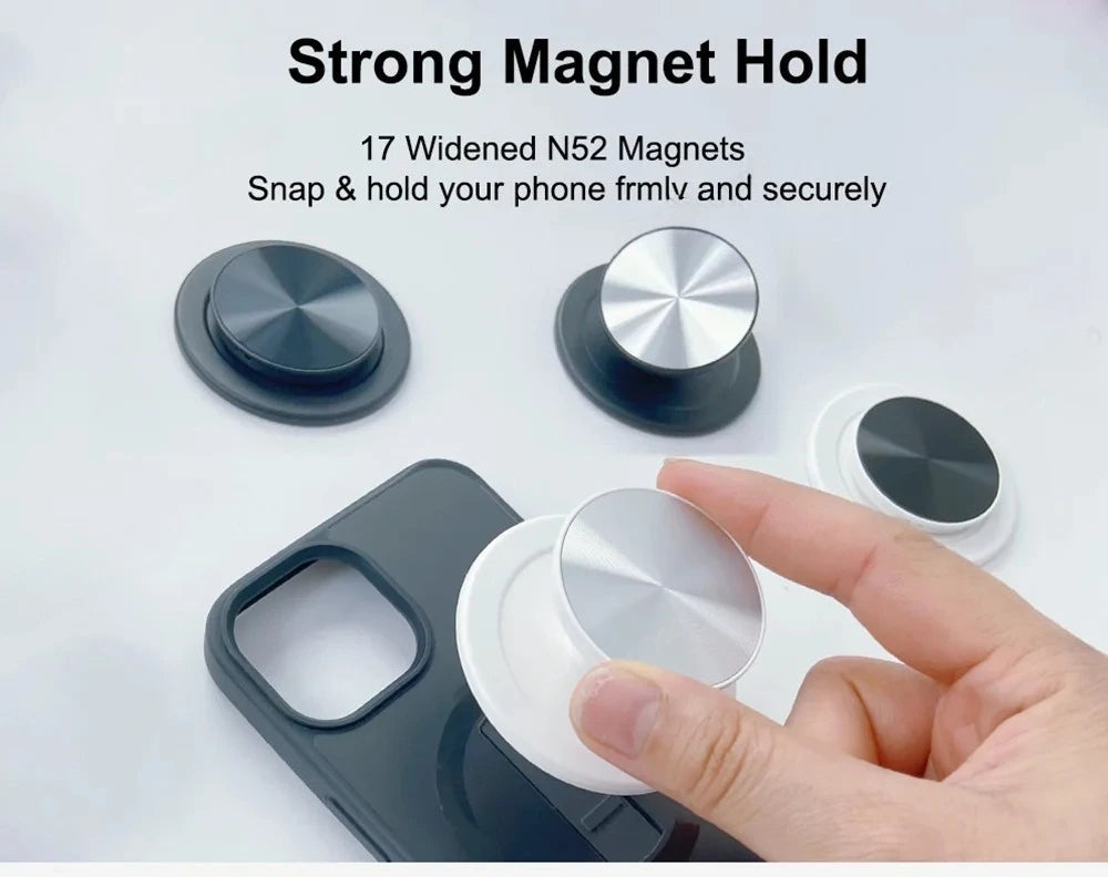 Magnetic Phone Grip & Stand – Foldable MagSafe Ring Holder