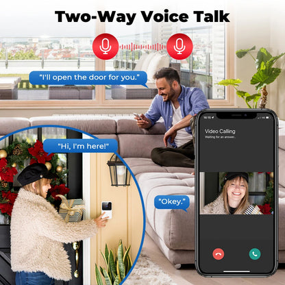 WiFi Video Doorbell – Wireless Smart Doorbell with Two-Way Audio