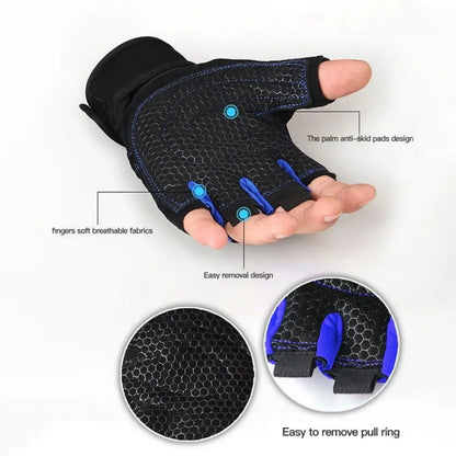 Fitness Weight Lifting Gloves – Shockproof Gym Gloves with Wrist Support
