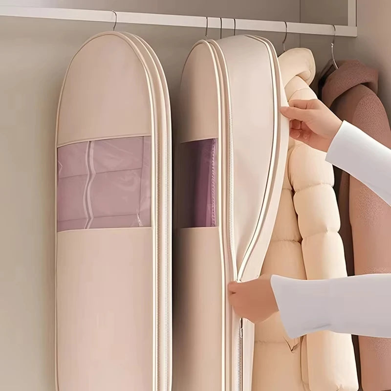 Compressed Hanging Clothes Storage Bag – Visible Wardrobe Organiser