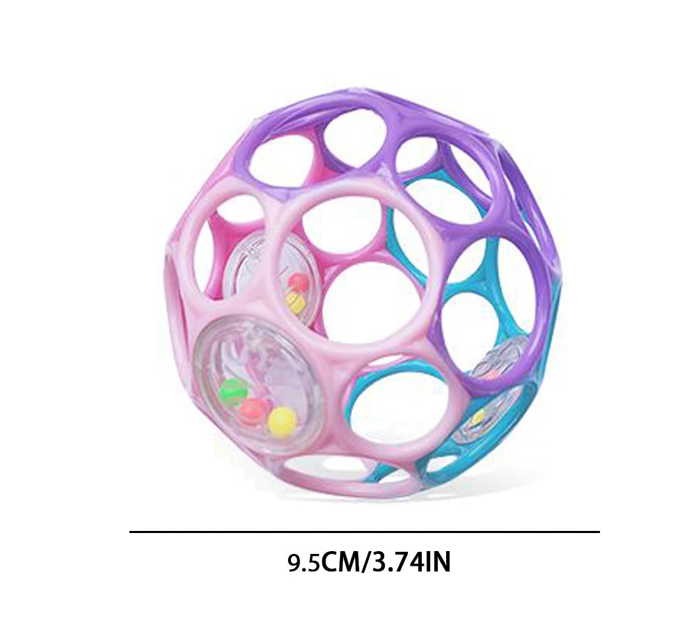 Baby Sensory Grasping Rattle Ball – Soft Bell & Textured Early Learning Toy