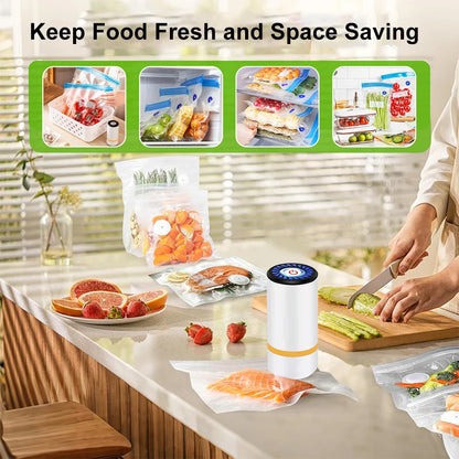 Rechargeable Mini Vacuum Sealer Pump – Portable Food Storage Air Extractor