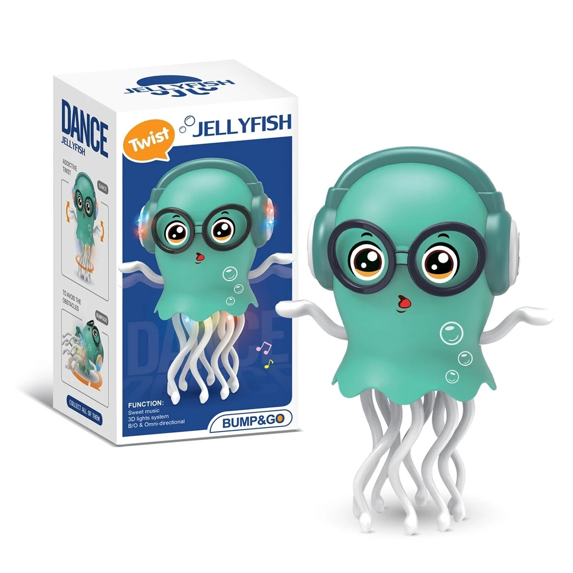 Dancing Jellyfish Crawling Toy – Musical LED Interactive Baby Toy