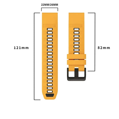 QuickFit Silicone Sports Strap for the Garmin (22mm/26mm) (wide compatibility & 22 colours)