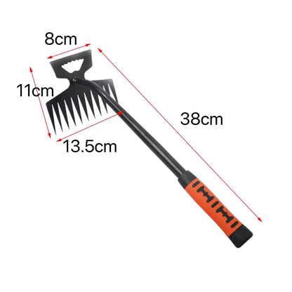 2-in-1 Garden Hoe & Rake – Dual-Head Steel Weeding & Soil Cultivator Tool