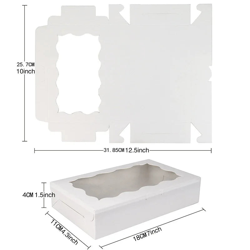 Kraft Paper Gift Boxes with Window – Cake, Candy & Treat Packaging Boxes
