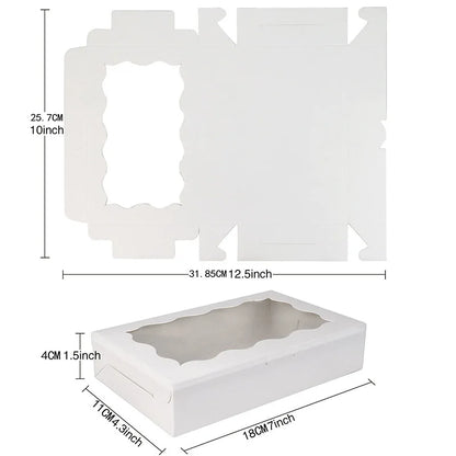Kraft Paper Gift Boxes with Window – Cake, Candy & Treat Packaging Boxes