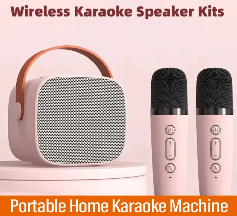 Portable Karaoke Machine with Wireless Microphones – Bluetooth Speaker & Home KTV System