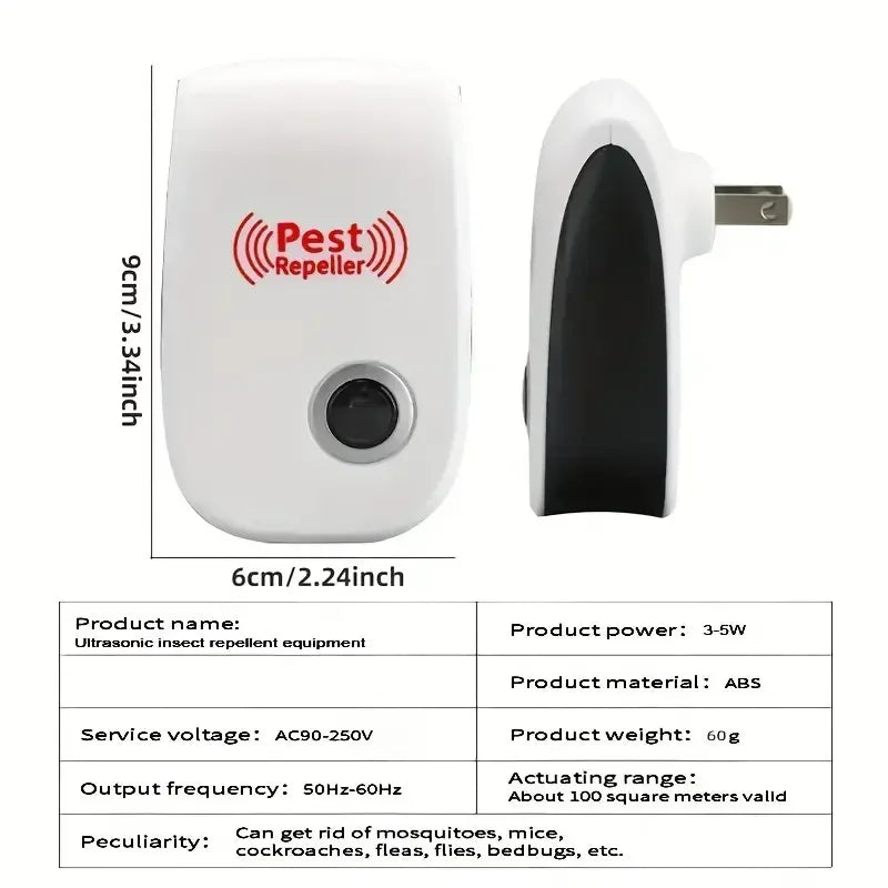 Ultrasonic Pest Repellent Plug-In – Indoor Insect Control Device