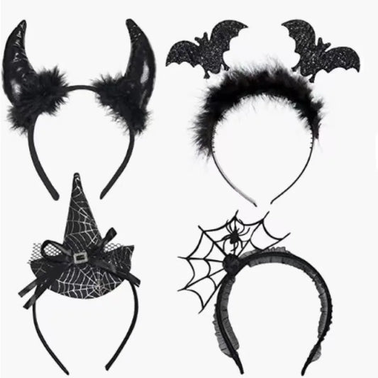 Halloween Costume Headband – Devil, Bat & Spider Party Hair Accessories