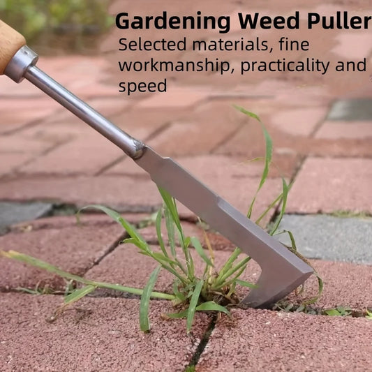 Stainless Steel Weeding Tool – L-Shaped Garden Weed Remover