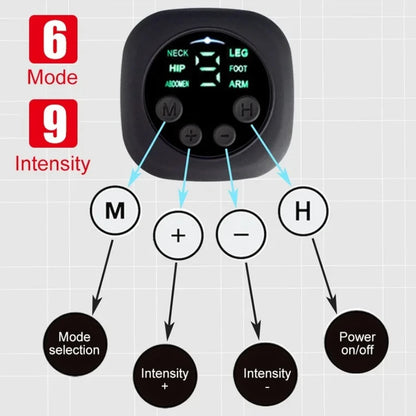EMS Abdominal Muscle Stimulator Belt – Rechargeable Fitness Massage Trainer