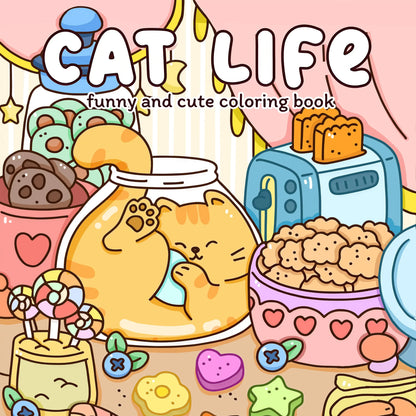 Cat Moments Adult Colouring Book – Relaxing Cat-Themed Colouring Book