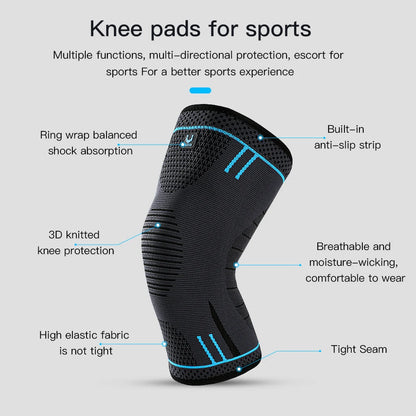 Compression Knee Support Sleeve – Breathable Knee Brace with Spring Stabilisers