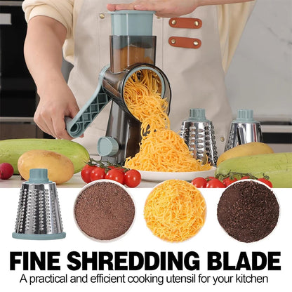 3-in-1 Manual Rotary Cheese Grater