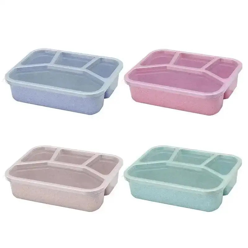 4-Compartment Bento Lunch Box – Leak-Resistant Microwave & Dishwasher Safe Meal Container