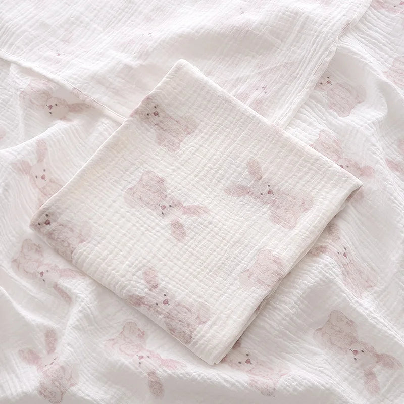 Cotton Muslin Baby Swaddle Blanket – 100 x 100cm Newborn Receiving Blanket