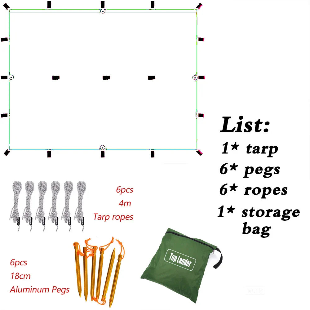 Waterproof Tarp with 19 Hang Points (3 different types available)
