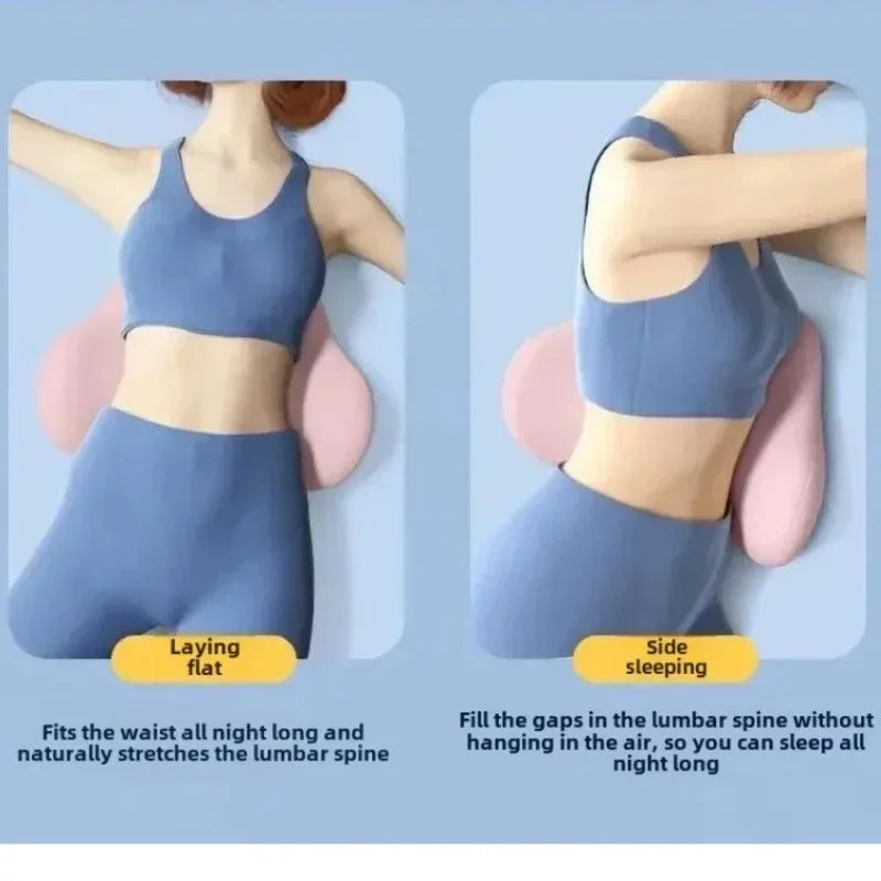 Ergonomic Memory Foam Lumbar Support Pillow – Bed & Sleeping Back Support Cushion