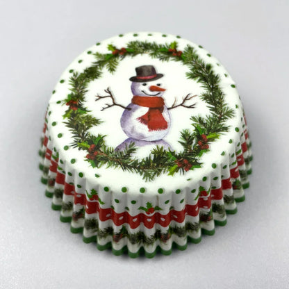 100-Pack Christmas & Halloween Cupcake Liners – Festive Paper Baking Cups
