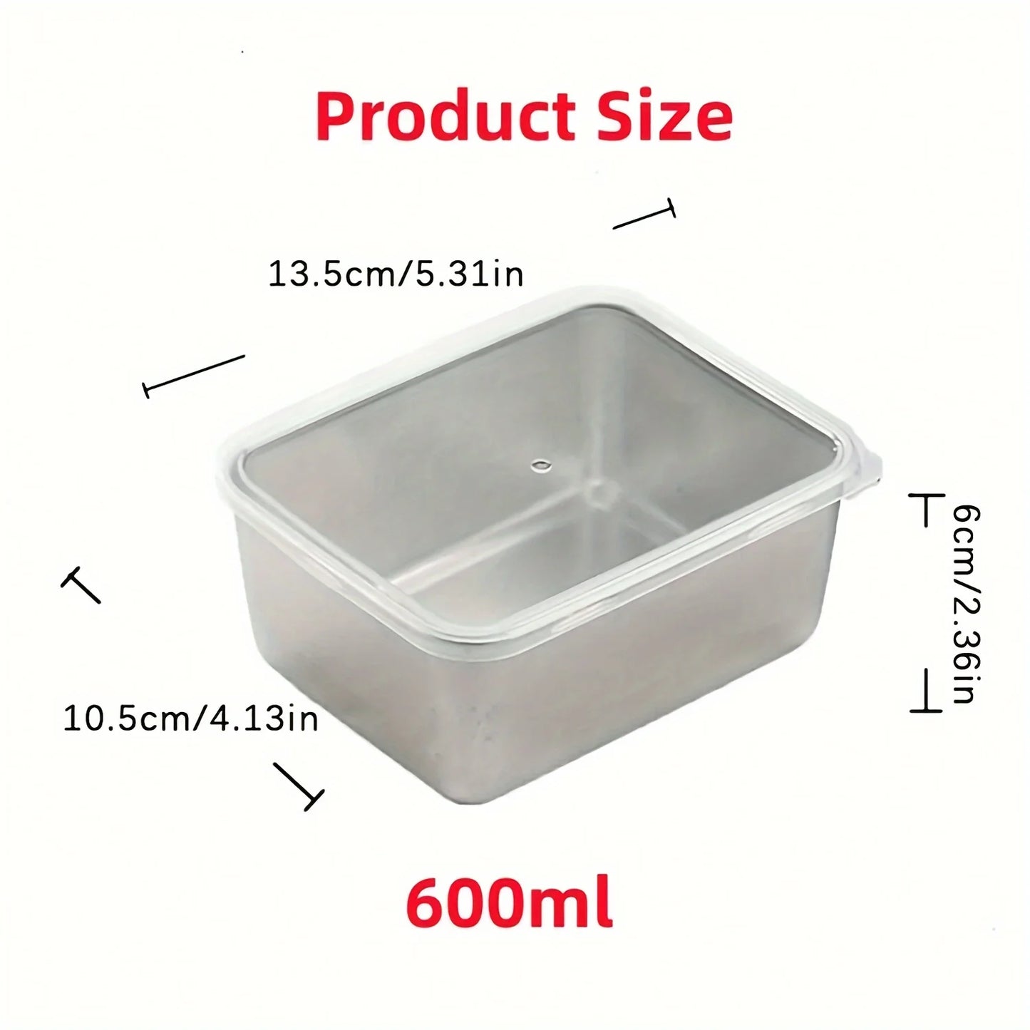 6-Piece Stainless Steel Container Set – Leak-Resistant Stackable Meal Prep Containers