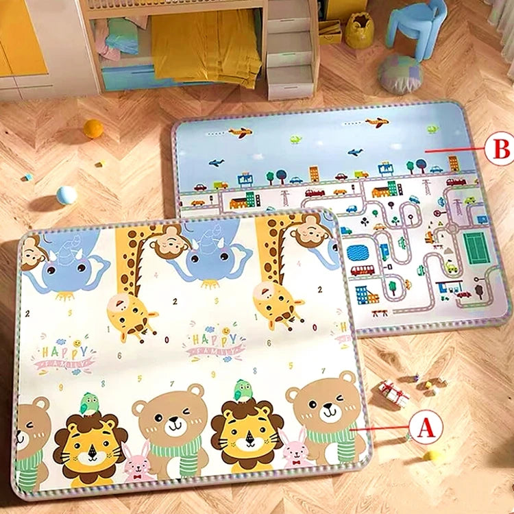 Foldable Baby Play Mat – Non-Toxic Double-Sided Crawling & Activity Mat