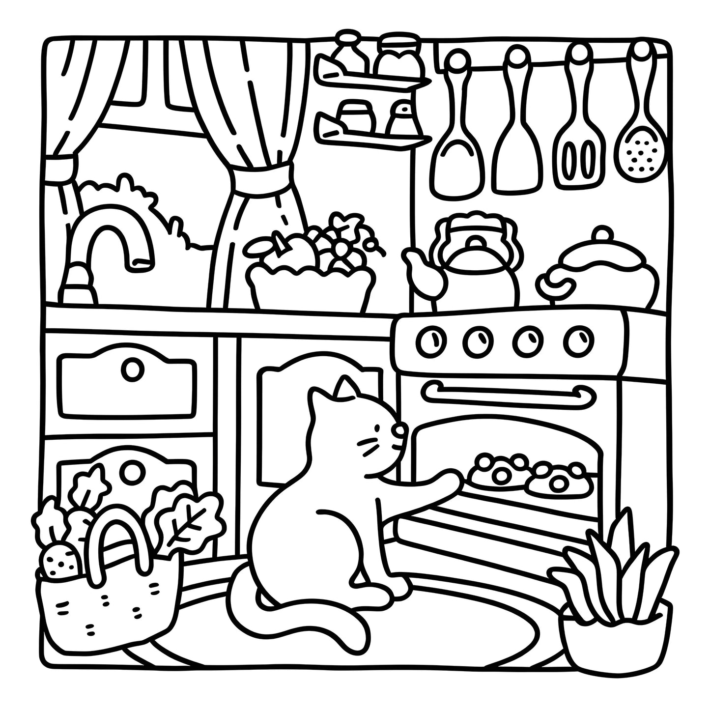 Cat Moments Adult Colouring Book – Relaxing Cat-Themed Colouring Book