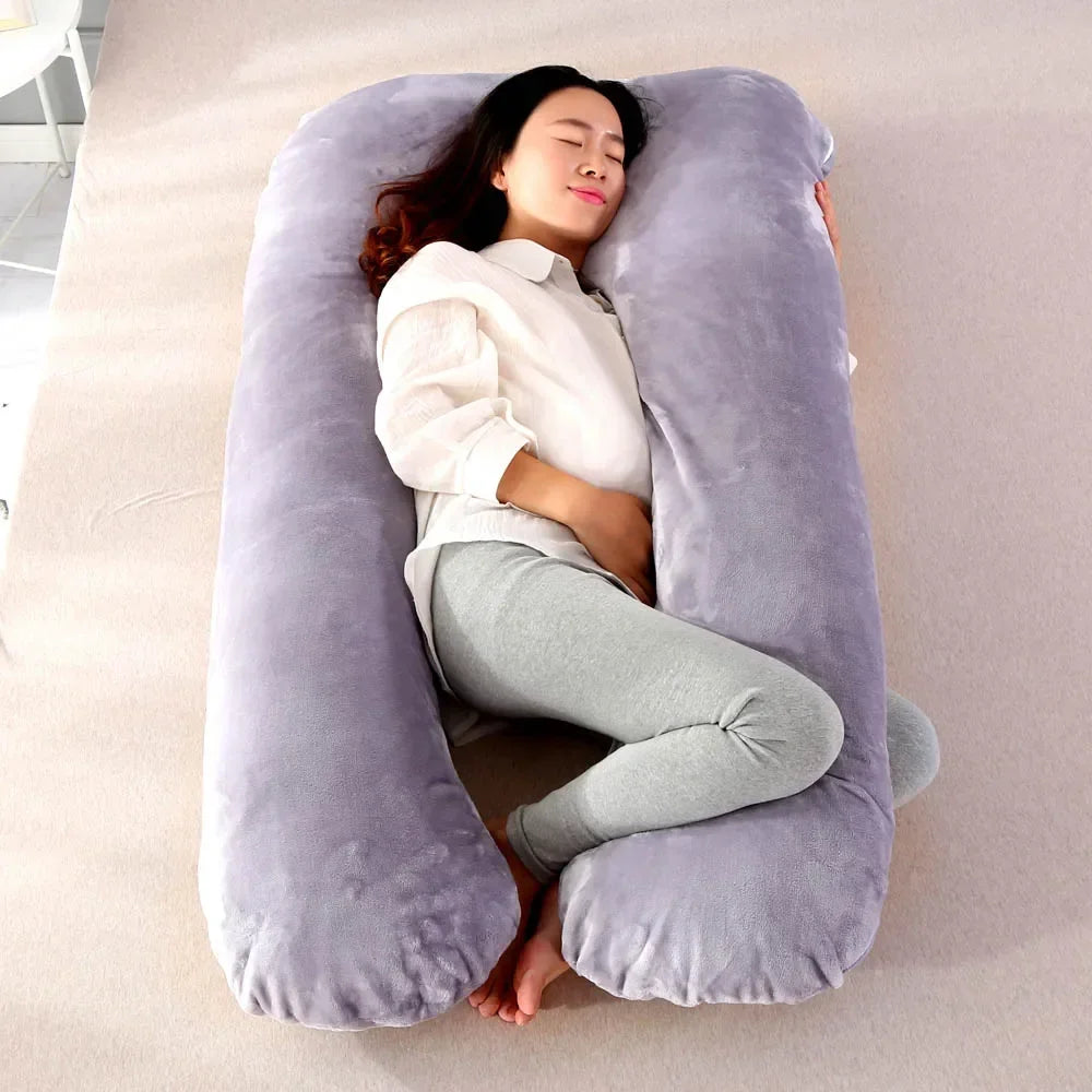 U-Shaped Pregnancy Pillow – Full Body Maternity Support Cushion (120 x 70cm)