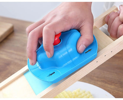 Stainless Steel Crinkle Cutter & Potato Grid Slicer – Wave Vegetable & French Fry Cutter