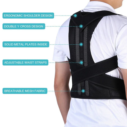 Adjustable Posture Corrector Vest – Back & Shoulder Support Brace