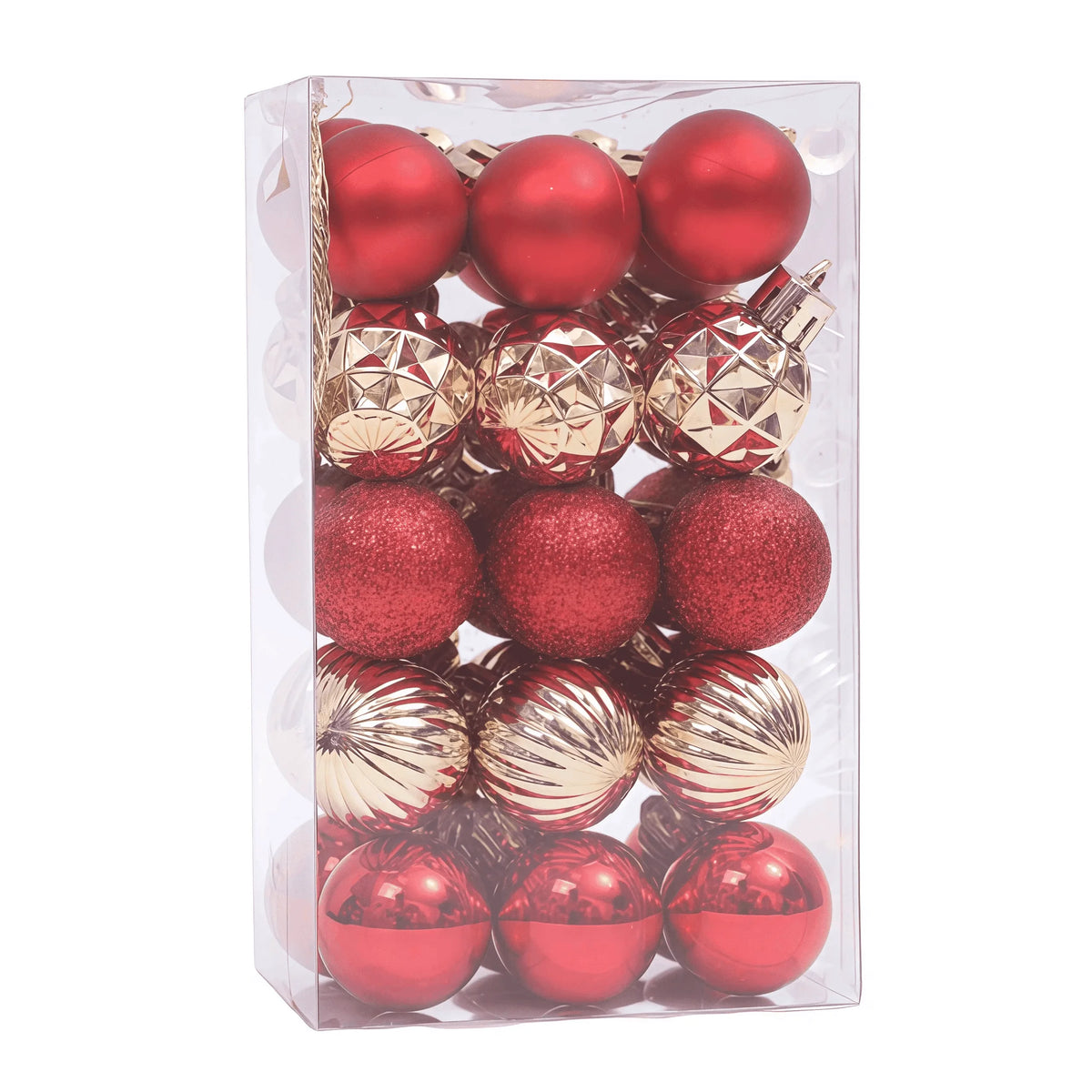 30-Pack Flocked Velvet Christmas Baubles – 3cm Mini Christmas Tree Hanging Ornaments
