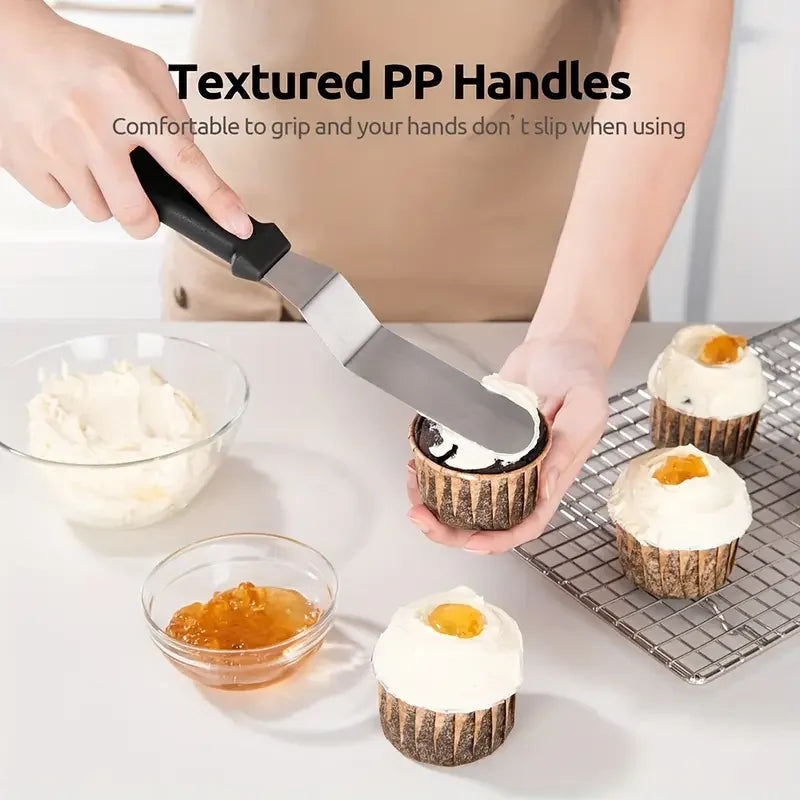 76-Piece Cake Decorating Kit – Cake Turntable, Piping Bags & Icing Tools Set
