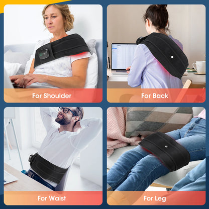 Electric Heating Waist Massager – Vibration Hot Compress Lumbar Support Belt