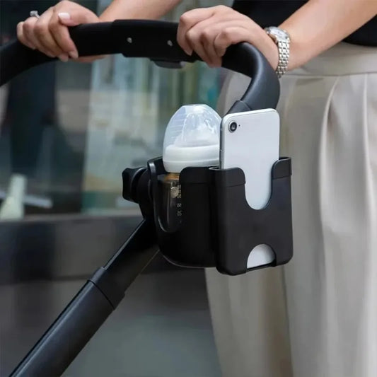 Stroller Cup Holder with Phone Holder – Anti-Slip Pram Accessory