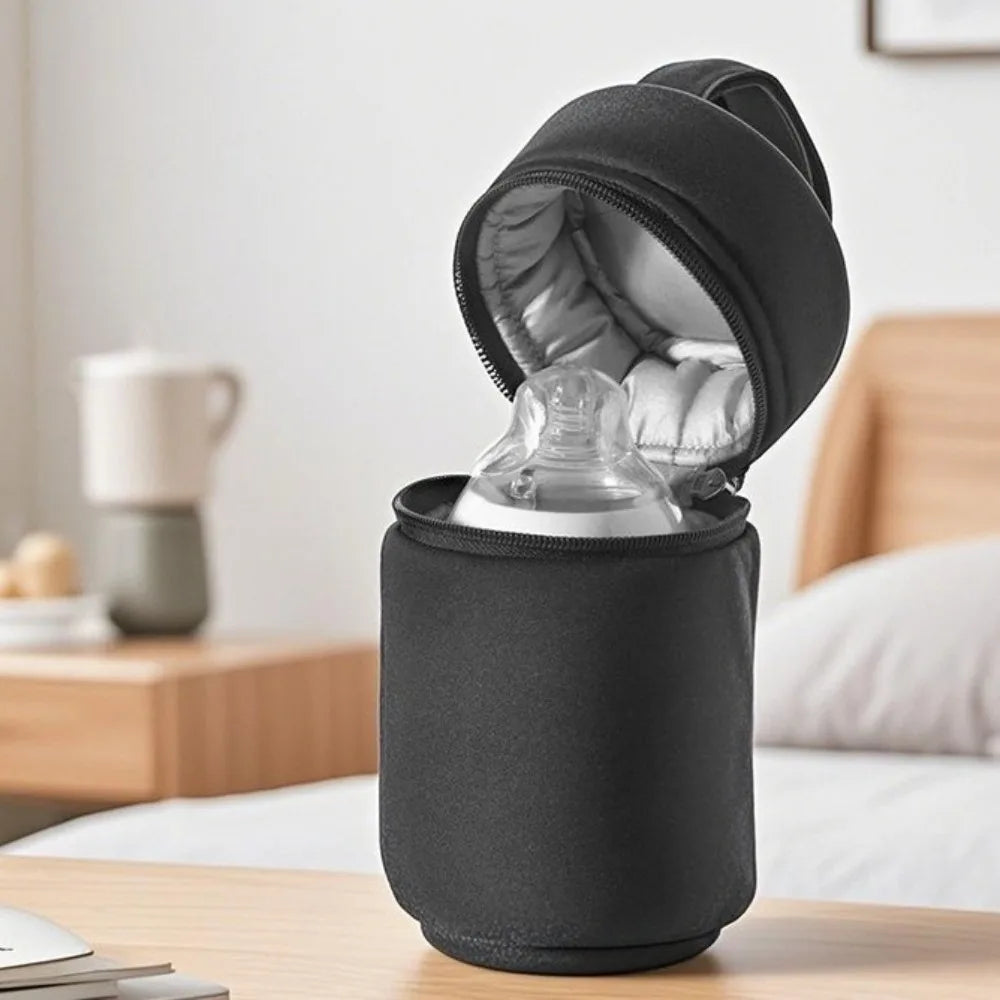 Insulated Baby Bottle Bag – Waterproof Thermal Milk Warmer with Shock Protection