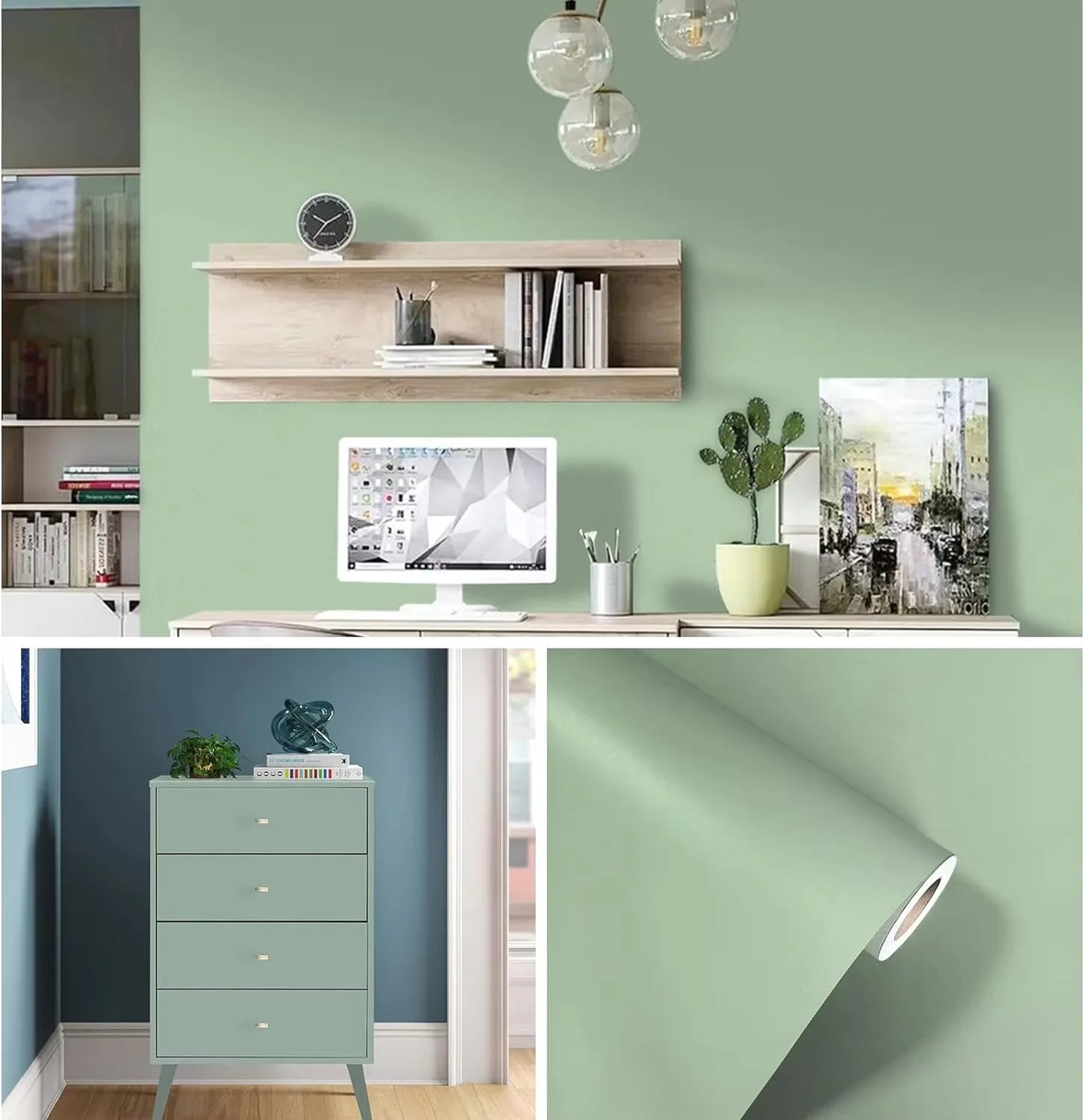 Self-Adhesive Matte Renovation Film – Waterproof Furniture & Wall Covering