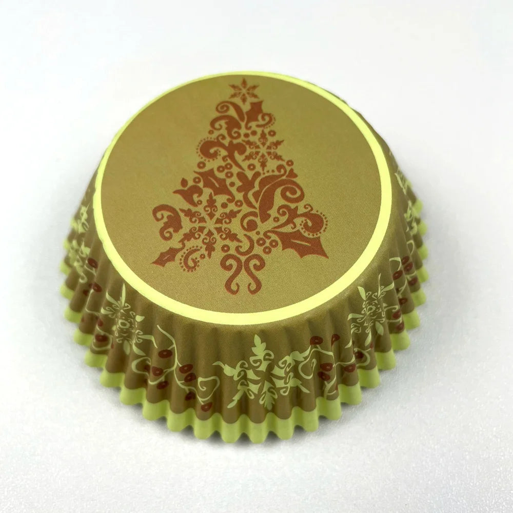 100-Pack Christmas & Halloween Cupcake Liners – Festive Paper Baking Cups
